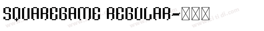 SquareGame Regular字体转换